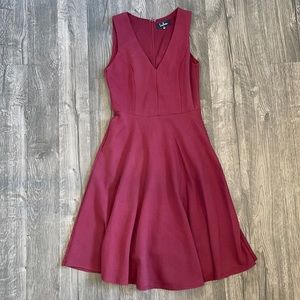 Lulus hello world wine red midi dress size medium